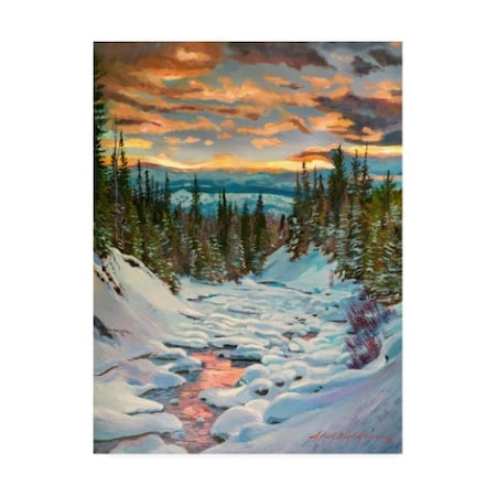 David Lloyd Glover 'Snow Creek Sunrise' Canvas Art,35x47